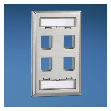 Panduit FOUR POSITION, SINGLE GANG, ACCEPTS FOUR NETKEY MODULES NKF4S